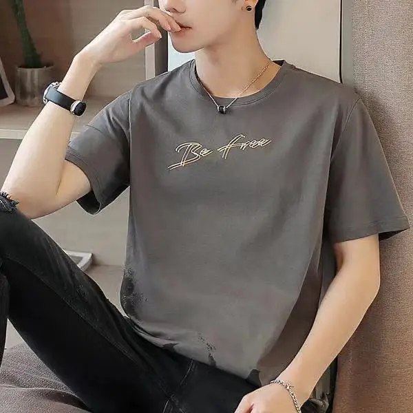 

J7518 Men's simple and personalized short sleeve polo 2022 new color placket Lapel T-shirt.