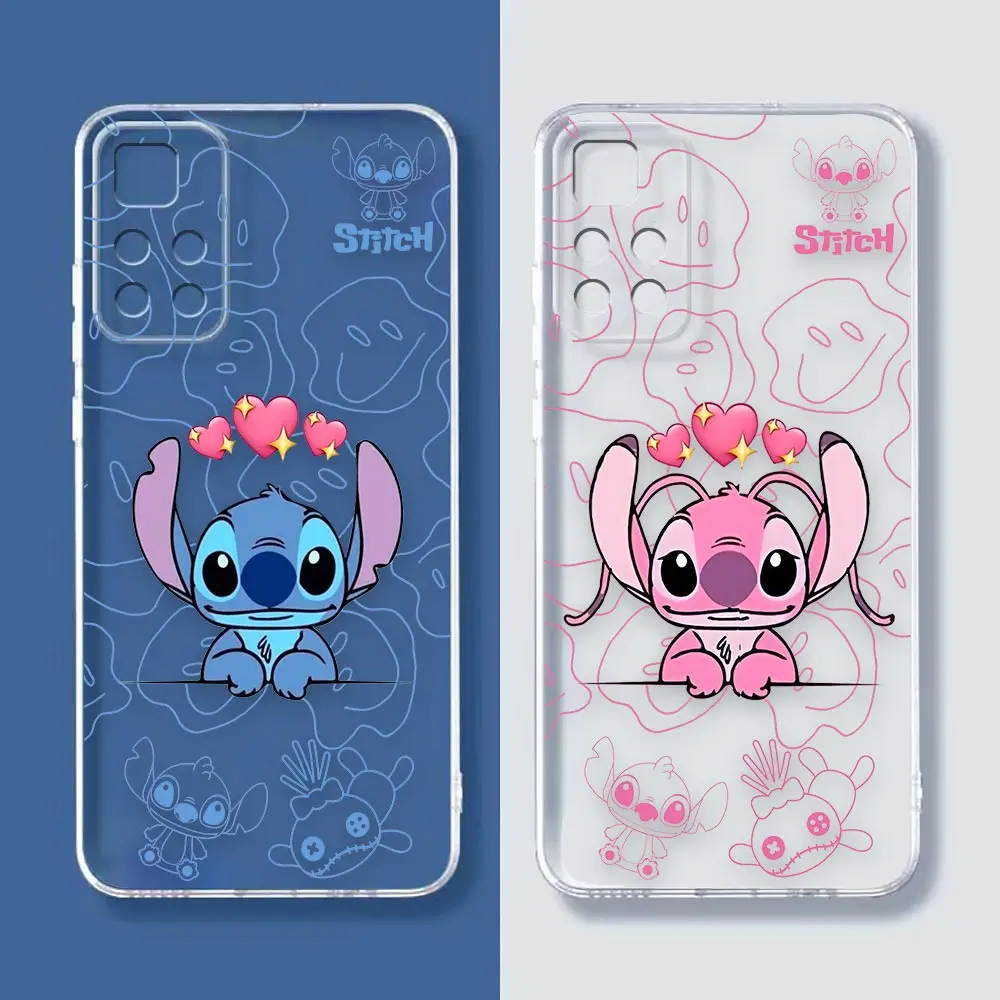 

Clear Phone Case For Redmi K60 K50 K40 K40S K30 K20 12C 10X 10A 9T 9A 9 8 CC9 CIVI 2 Pro Case Shell Lilo & Stitch Stitch Cartoon