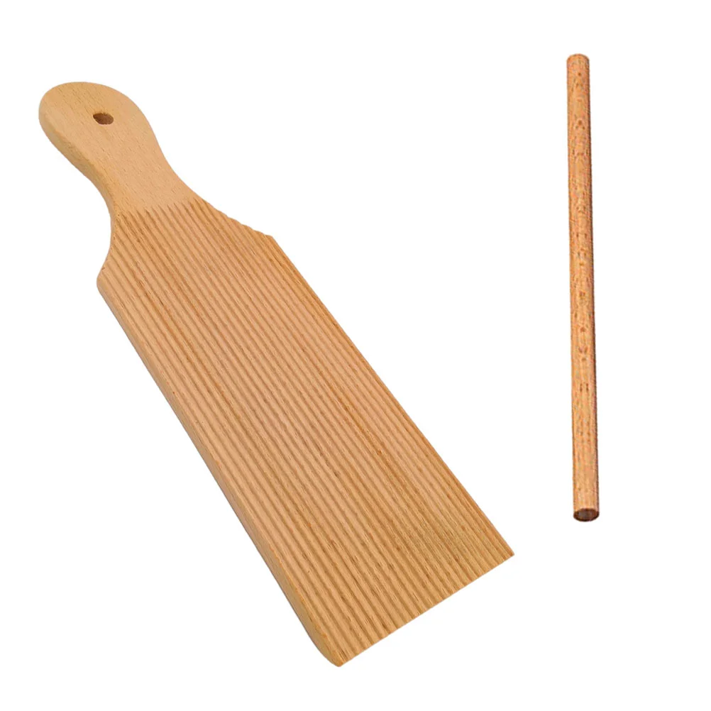 

Pasta Plate Wooden Board Pastry Roller Kitchen Gnochi Making Tool Garganelli Maker Barilla Rolling Rod Tools Accessory Pole
