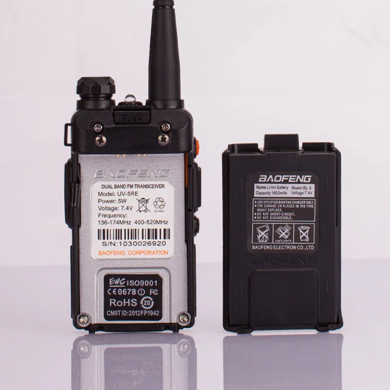1/2PCS BaoFeng UV-5RE 10KM Walkie Talkie Professional Ham Two Way Radio Transceiver FM VHF 136-174MHZ UHF 400-520MHZ UV 5RE