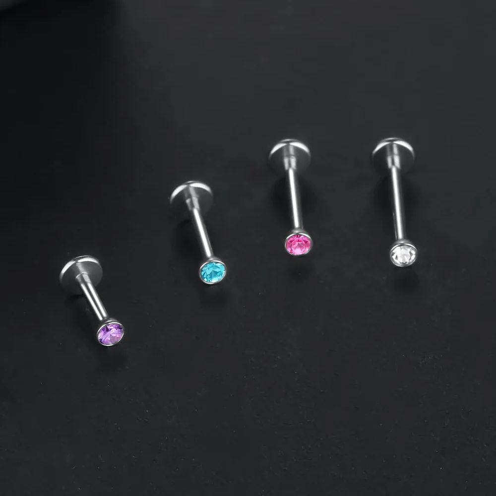 Титановые серьги-гвоздики ASTM F136 в ассортименте