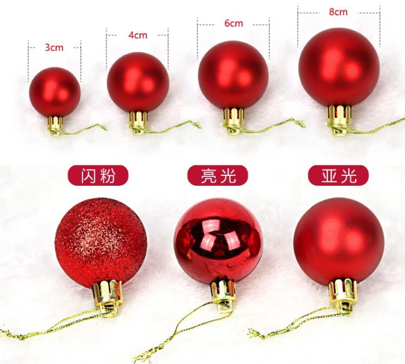 48 шт. новогодние Подвесные Украшения для ёлки 3/4/6 см