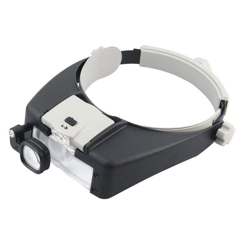 

Headband Magnifier Magnifying Glass with 2 LED Light Loupe Jeweler Watch Repair