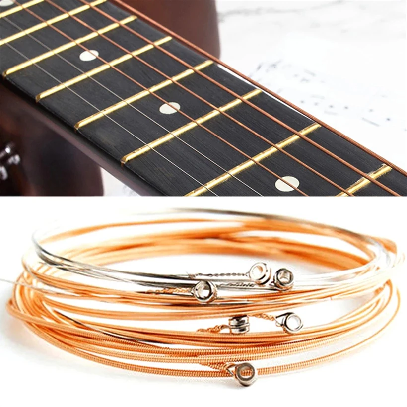 

2022 6pcs Pure Copper Strings 1-6 for Classical Classic Guitar Strings Steel Wire Classic Acoustic Folk Guitar Parts Accessories