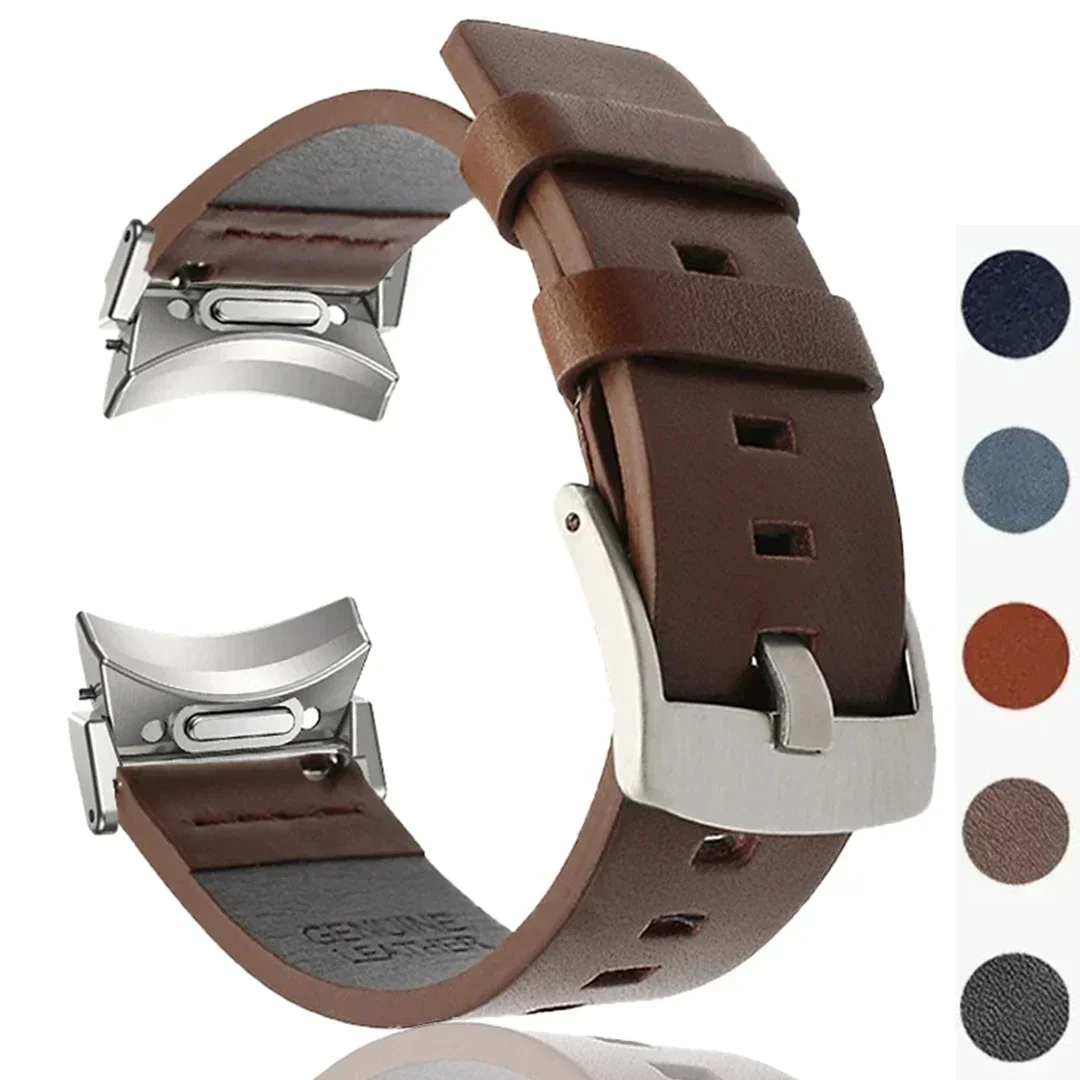 No Gaps Leather Band for Samsuang Galaxy Watch7 6 5 4 40 44mm Quick fit Magnetic Buckle Strap Watch6 4classic 43 47mm