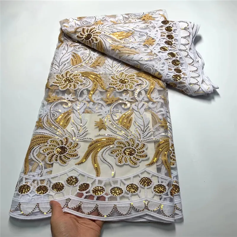 Новейшая африканская кружевная ткань с блестками вышивка из французского тюля