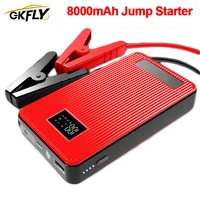 8000mah car jump starter mini power bank emergency rescue starting device battery booster with led screen launcher for car
