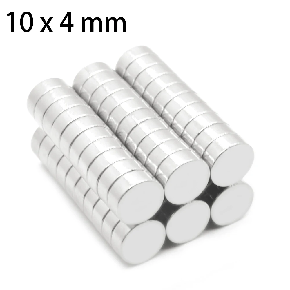 2/10/20/50/100/500Pcs 10x4 Neodymium Magnet 10mm x 4mm N35 NdFeB Round Super Powerful Strong Permanent Magnetic imanes Disc 10*4 - купить по