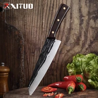 xituo 5cr15mov forged steel kitchen knife for cutting vegetables meat chopped ribs slices kitchen chef special cooking knives