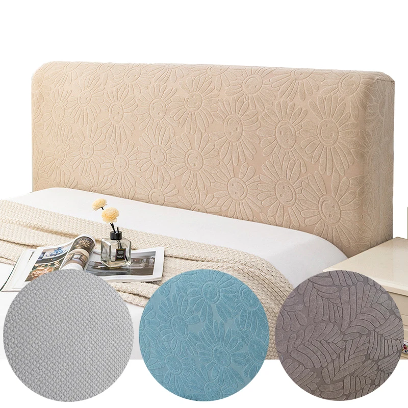 

Simple Modern All-inclusive Bedside Cover Jacquard Soft Bag Dust-proof Universal Bedside Covers Sun Flower BedBack Cover
