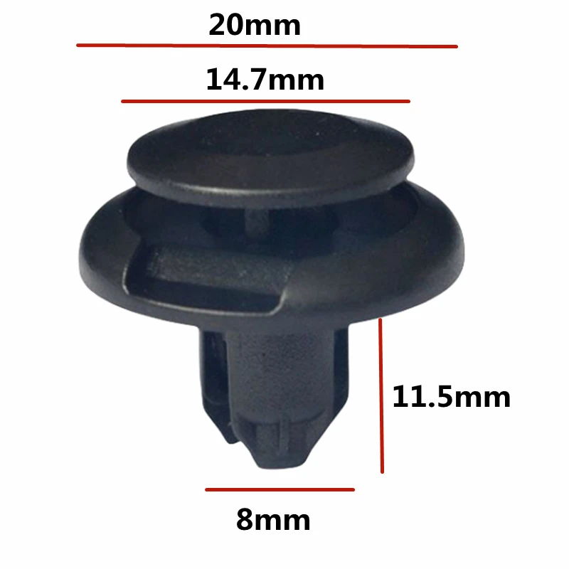 

20 шт. для отверстия 8 мм OE: 91512-SX0-003, фиксаторы автомобильного бампера, зажимы для крыльев автомобиля, зажим для панели автоматической отделки B14