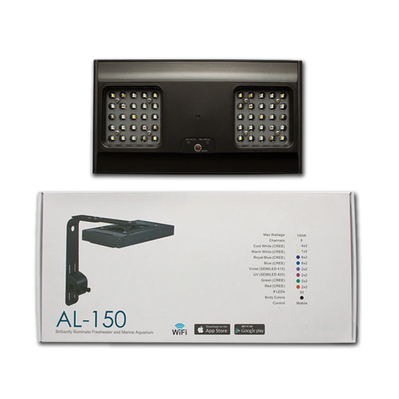 Новый Jebao WIFI светодиодный коралловый светильник Marine Reef Lamp Высокая мощность