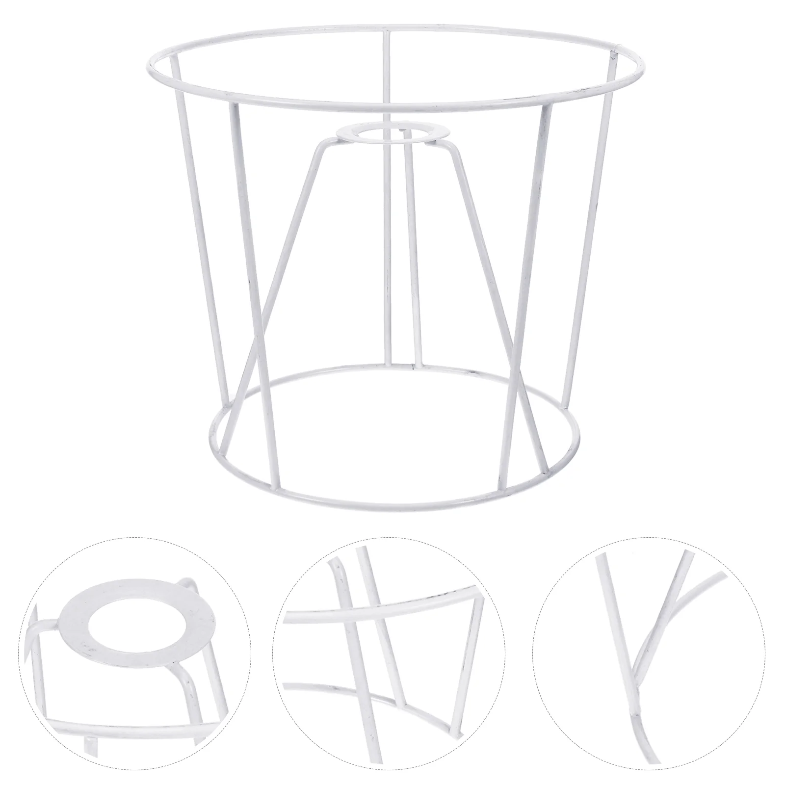 

Lamp Shade Cage Frame Lampshade Light Wire Ring Guard Metal Bulb Ceiling Pendant Chandelier Diy Bracket Vintage Replacement