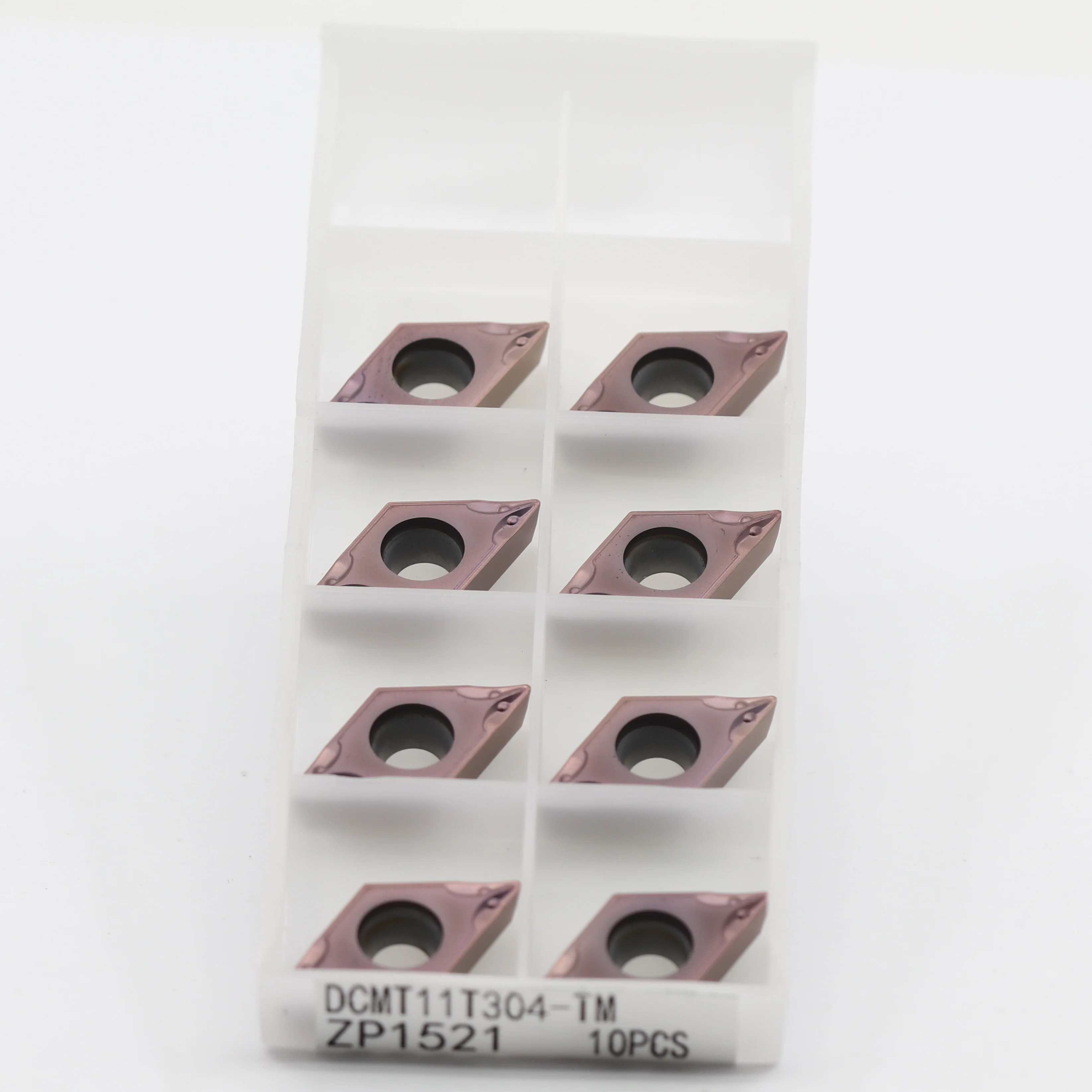 Фото MOSASK 10 шт. DCMT 070204 070208 11T304 11T308 TM ZP152 Токарные режущие инструменты с ЧПУ Обработка нержавеющей стали Твердосплавные вставки DCMT №5