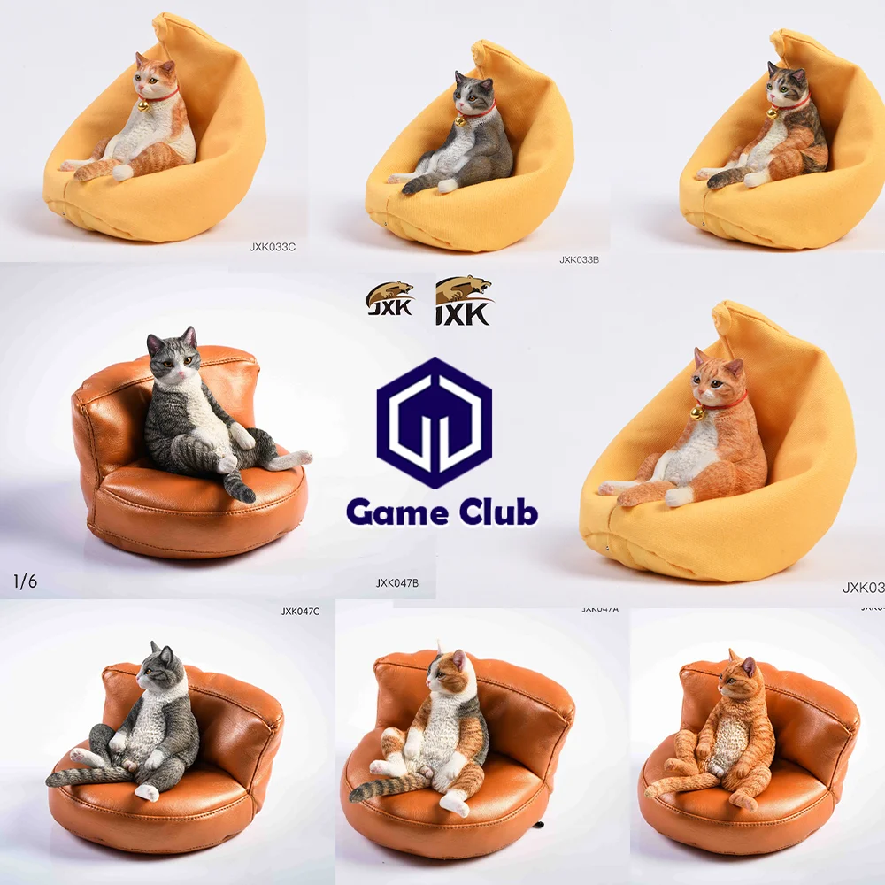 

1/6 Scale Lazy Cat Series Chinese Rural Cat Sitting On The Sofa Model Car Resin Decoration 12 Inch Action Figure Toy Scene Anim