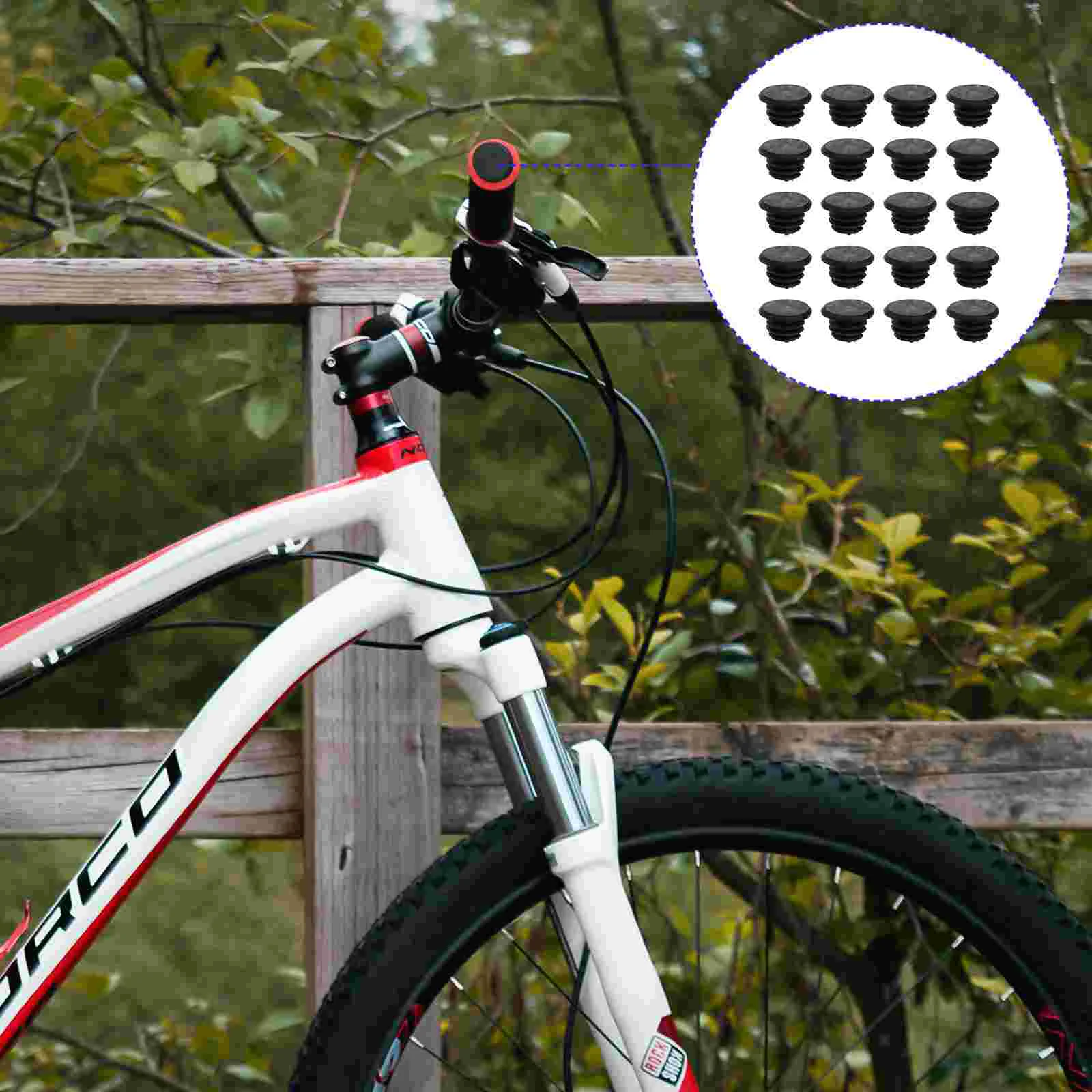 

20PCS Bar End Plugs Cycling End Plugs Handlebar End Caps Mountain Bike End Stoppers for Road Bike Grip Mountain