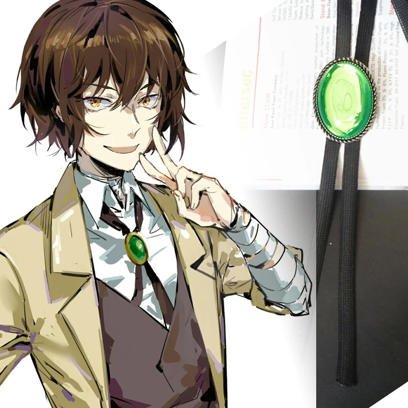 

Japan Anime Bungo Stray Dogs Dazai Osamu Ties Cosplay Pendant Bolo Tie Necklace Props