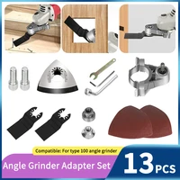 13pcs angle grinder adapter set multifunctional woodworking open hole refitting head accessories modification tool