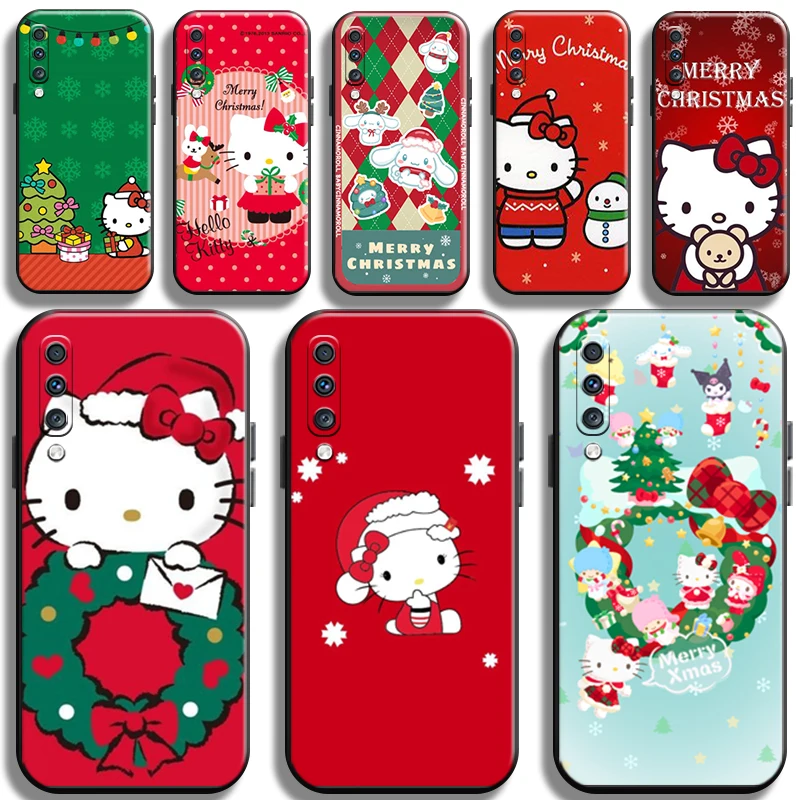 

Christmas Hello Kitty Kuromi For Samsung Galaxy A70 Phone Case Funda Coque Cover Liquid Silicon Full Protection Carcasa
