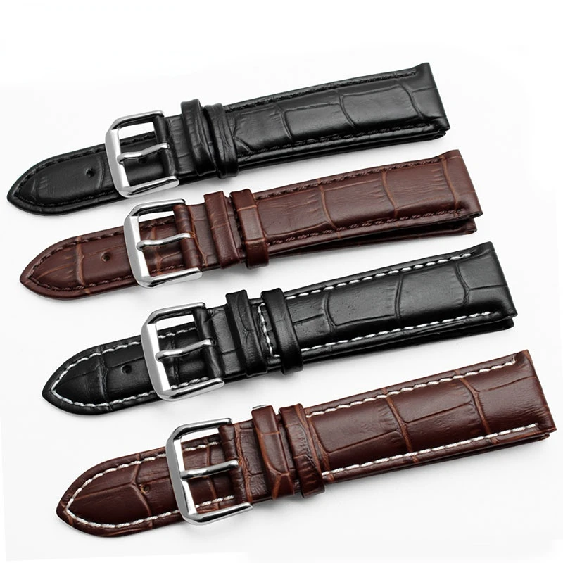 

Business Soft crocodile grain Genuine leather strap Calfskin Watchband 18mm 20mm 21mm 22mm 23mm 24mm 26mm Men Women Accessories