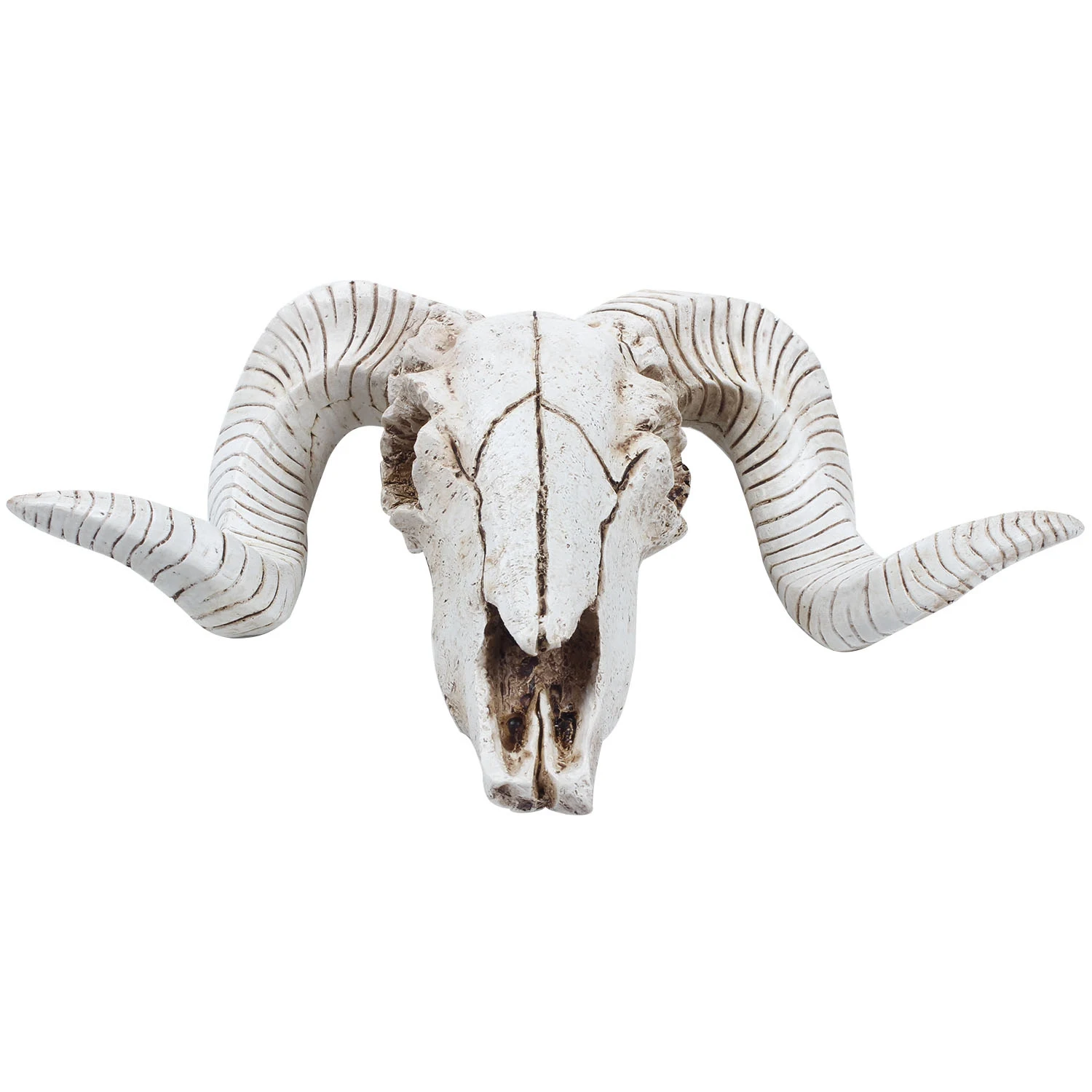 

Resin Sheep Head Head Wall Hanging 3D Animal Longhorn Sculpture Figurines Crafts Horns Home Decor Ornaments