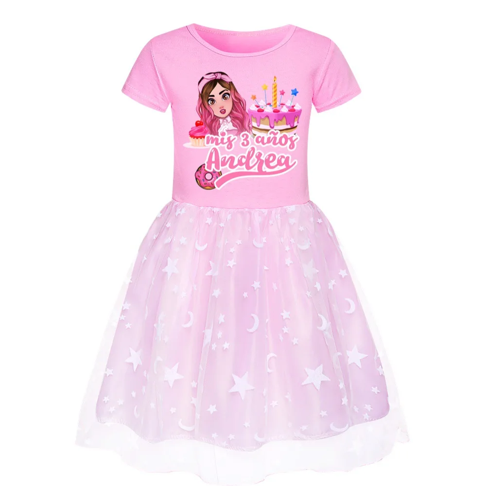 Детская одежда для девочек платья маленьких Mis Pastelitos мультяшное детское