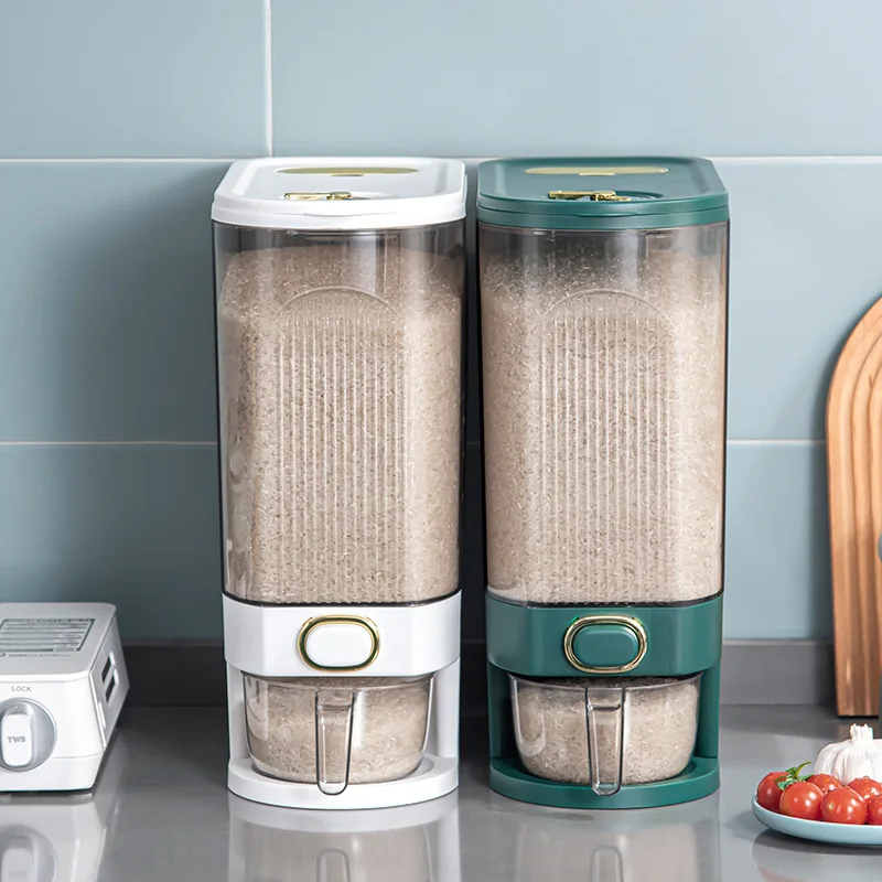 

And Bucket, Metering Bucket, Rice Sealed Storage Transparent Of Storage Barrels Rice Proof Insect Moisture-proof Grain