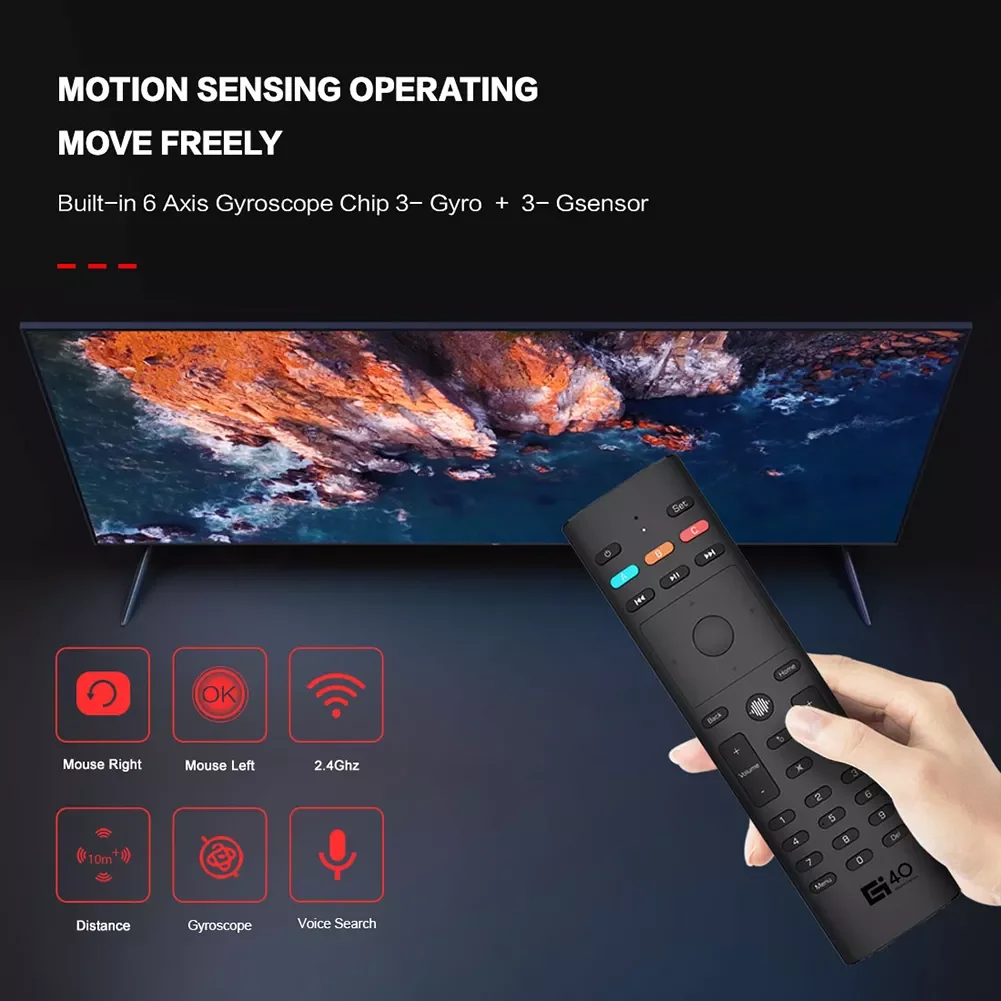 

2.4G Wireless Air Mouse Voice Remote for PC Projector Android TV Box STB G40S Electronic Smart Home Accessories