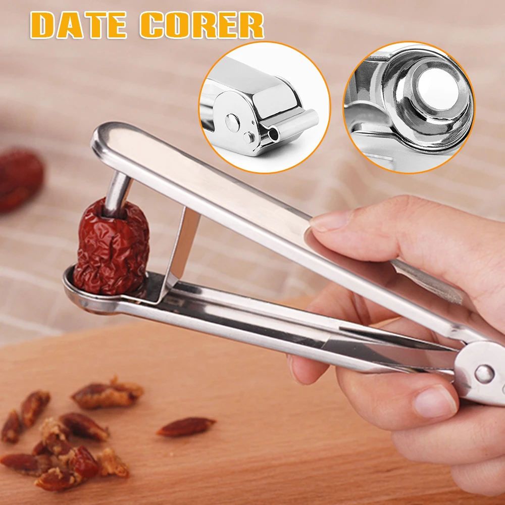 

HOT Multi-Function Pitter Corer Stainless Steel Red Dates Cherry Pitter Tool For Kitchen Seed Remover Hand Tool