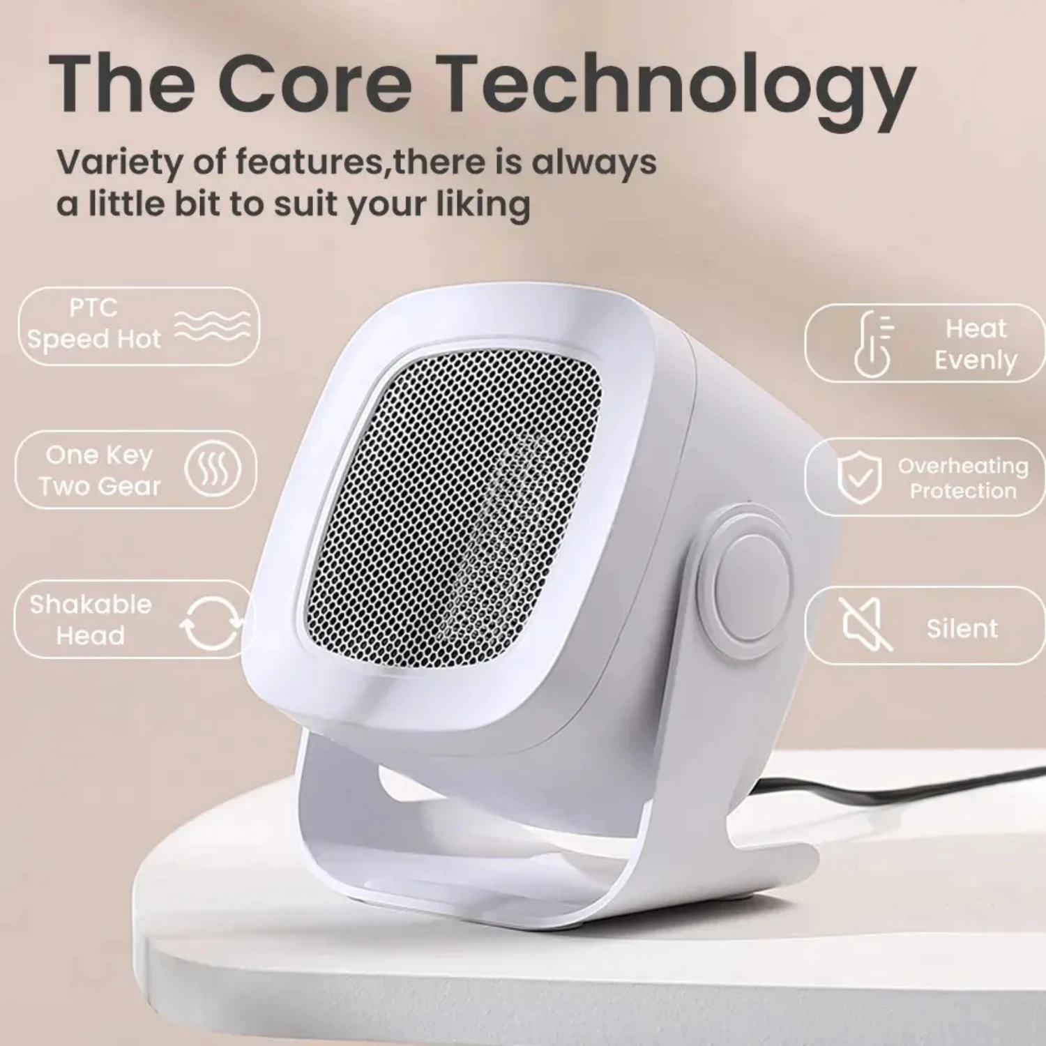 Компактный и эффективный мини-настольный обогреватель — популярный мощный
