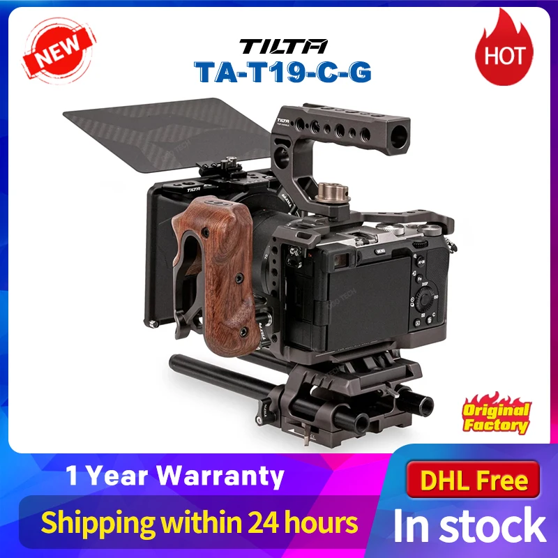 

TILTA SONY A7C TA-T19-FCC TA-T19-A TA-T19-B TA-T19-C Женская Полная Клетка для камеры Sony A7C деревянная ручка комплект TILTA SONY A7C