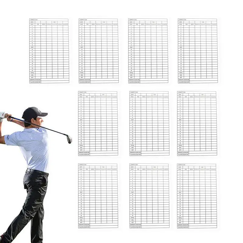 

Golf Score Sheet Track Golf Stats Track Golf Stats Scorecard Score Keeper Card Portable Tracking Record Stat Card For Golf