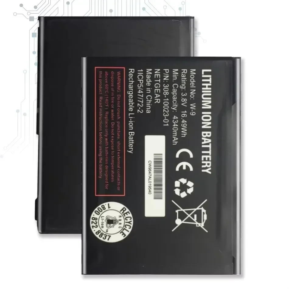Литиевая аккумуляторная батарея W9 для беспроводного маршрутизатора Netgear Sierra Aircard