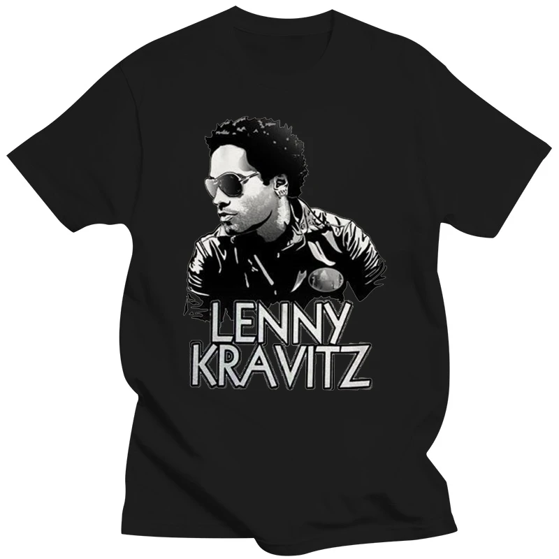 

Рок, Американская футболка Lenny Kravitz, графический концерт, группа 2017, модная черная футболка с коротким рукавом и круглым вырезом, футболка