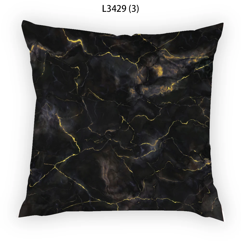 

Marbling Decorative Pillows Artistic Sofas 45x45 Cushion Covers Retro Home Decor Bedroom Upholstery Black Nordic Creative E2238