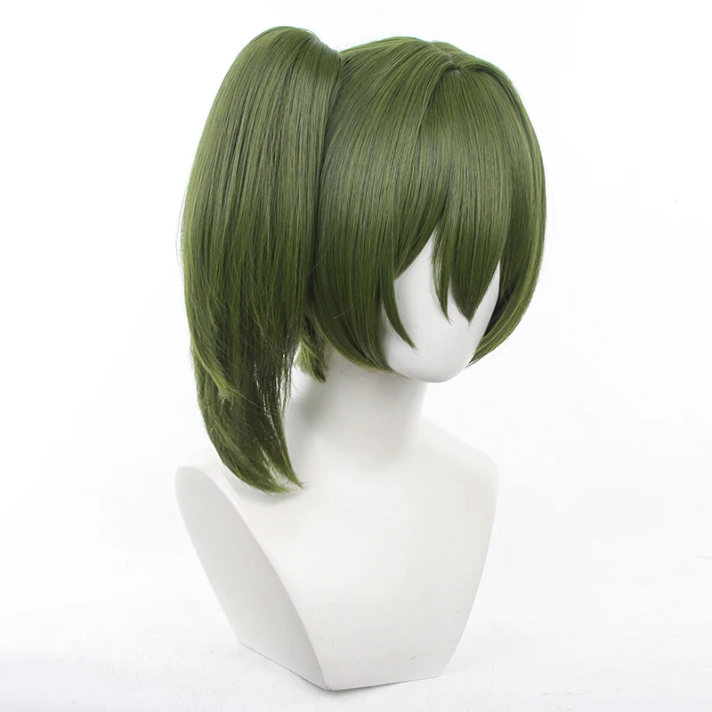 Frieren: Beyond Journey's End Ubel Laufen Cosplay Wig Removable Ponytail Green Long Wigs Accessories + Cap