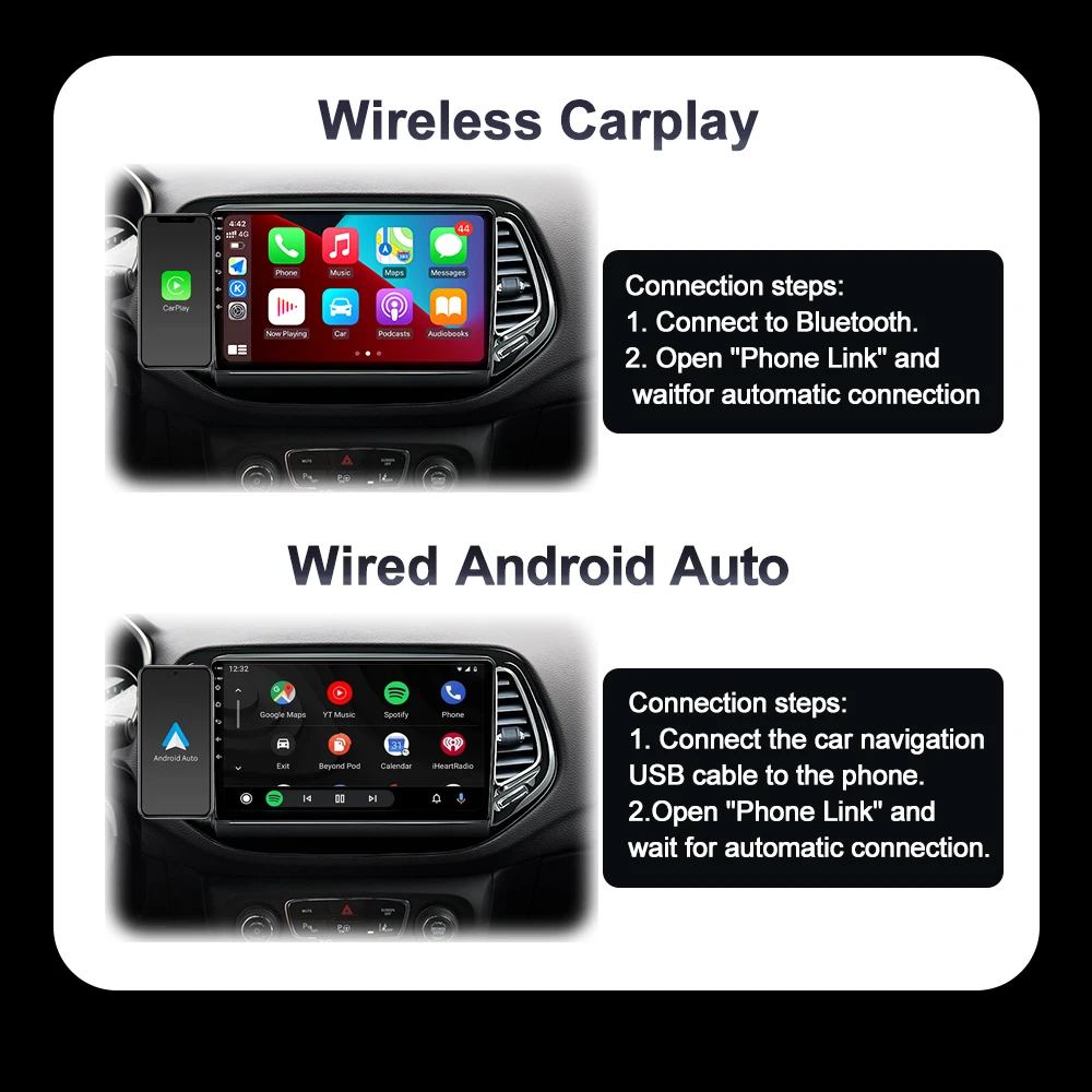 Фото 7-дюймовый мультимедийный видеоплеер с GPS-навигацией, CarPlay, Bluetooth, Wi-Fi и DSP для Toyota Aygo, Peugeot 108, Citroen C1 2016-2020 годов выпуска №4