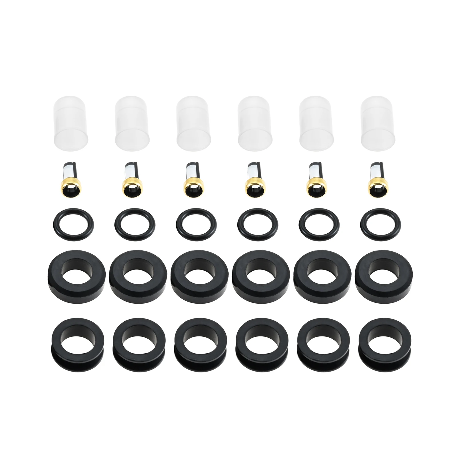 

Топливные форсунки, 6 комплектов, брикет для 1988-1995 3VZE Toyota 4RunnerL/Land Cruiser/Ремкомплект для уплотнений Truck, 6 цилиндров, замена 23250-65020