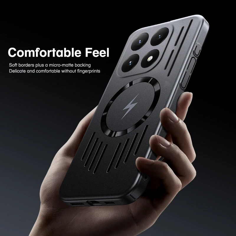Чехол для Xiaomi 15T Pro: магнитный, из алюминиевого сплава, жесткий, с защитой камеры, противоударный, с поддержкой беспроводной зарядки (art.: 3920d42ffda53) - 3920d42ffda53