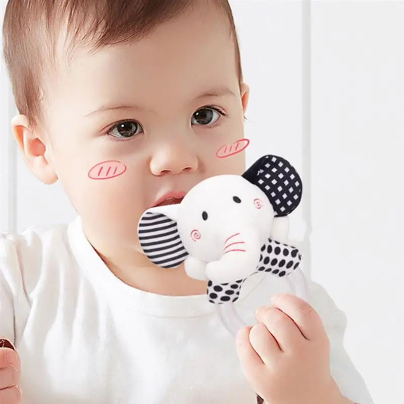 

Cartoon Stuffed Baby Rattle Infant Hand Grip Toy Newborn Shaking Sound Toy