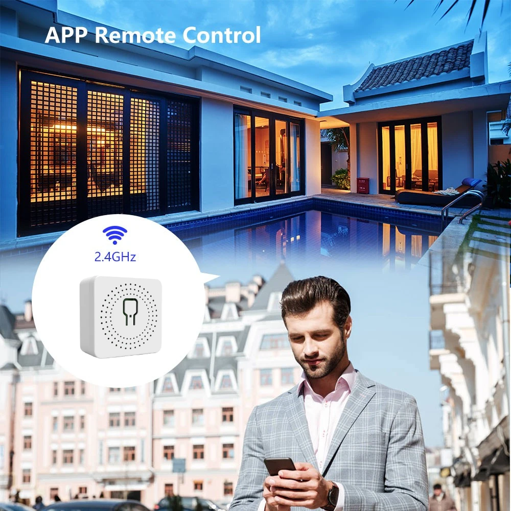 16A HomeKit Mini Smart Switch 2 Way Control Light Wi-Fi Устройство для открывания гаражных ворот Таймер