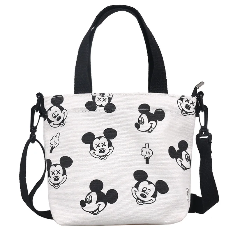 

Новая цветная контрастная Холщовая Сумка Disney с принтом Микки Мауса, детская Портативная сумка через плечо для мальчиков и девочек, маленька...