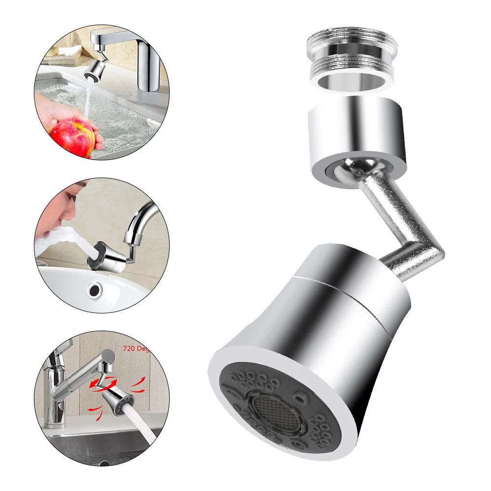 

Kitchen Faucet Aerator 720 Degree Swivel Tap Water Diffuser Bathroom Water Filter Nozzle Bubbler Mixer Splash Resistant