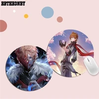 cool new genshin impact tartaglia customized laptop gaming round mouse pad gaming mousepad rug for pc laptop notebook