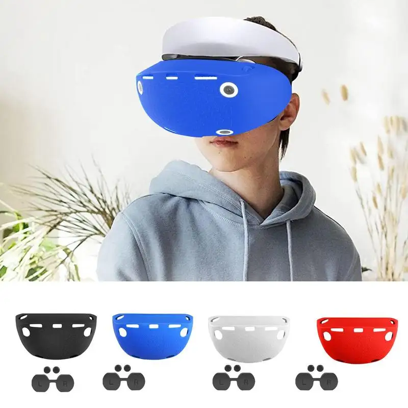 VR Accessories for PSVR2 Headset Protective Cover Silicone VR Face Cushion Shock Absorption Anti-Scratch Dust-proof Waterproof