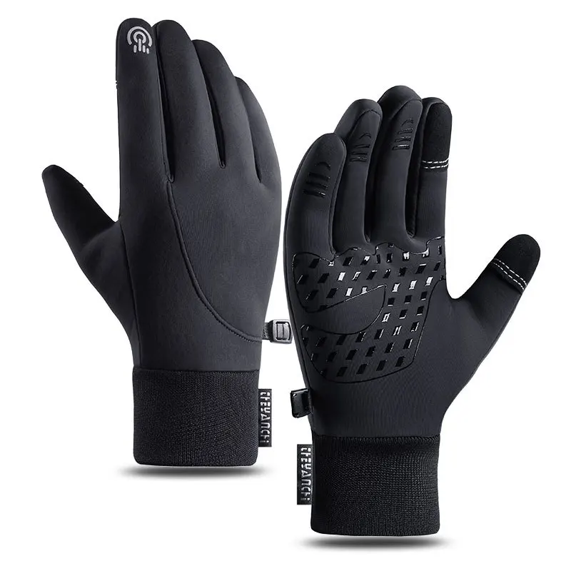 

Autumn Winter Riding Gloves Warm Fleece Cycling Gloves Touch Screen Full Finger Waterproof Bike Running Outdoor Skiing Unisex