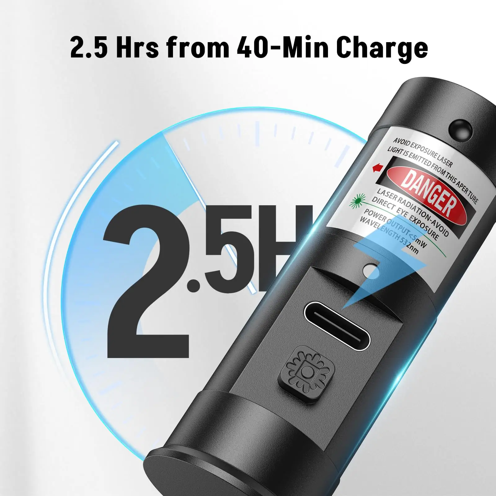 Фото Лазерный прицел MidTen Rechargeable Bore Sight, 12 калибр, зеленый лазер, с кнопкой включения/выключения, для точной настройки прицеливания. №3