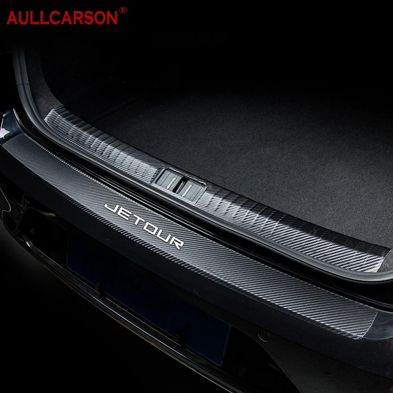 

For Chery Jetour Dashing 2022 2023 2024 Car Door Sill Leather Stickers Protection Plate Carbon Fiber Threshold Strip Accessories