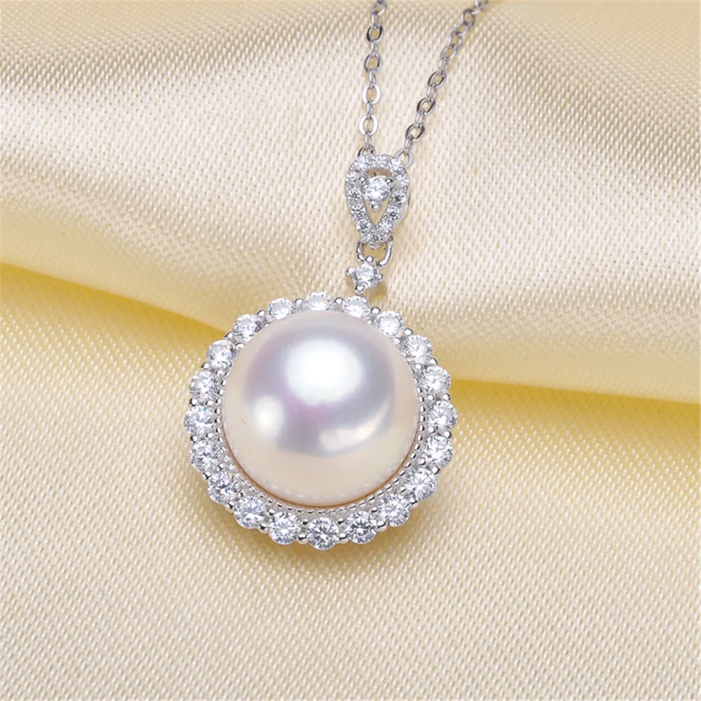 

Аксессуары «сделай сам» из серебра 925 пробы с искусственным жемчугом, великолепный кулон-консилер с бусинами 10-12 мм