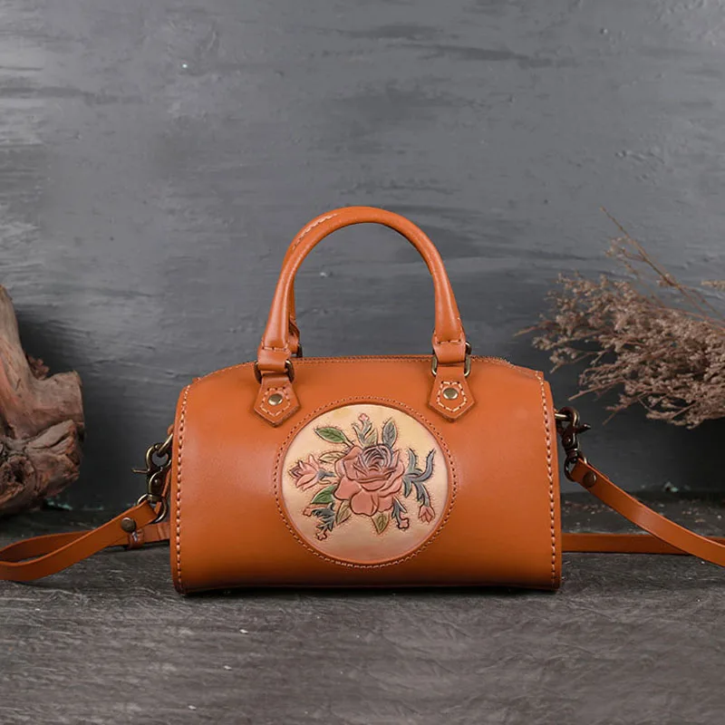 

EUMOAN Lady's handbag, personalized embossed bag, lady's new leather bag, one shoulder, diagonal cross backpack